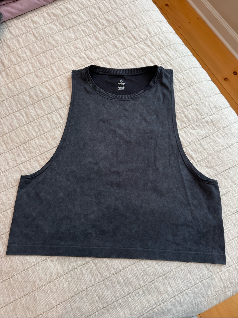 aerie Black Cropped Muscle Tank